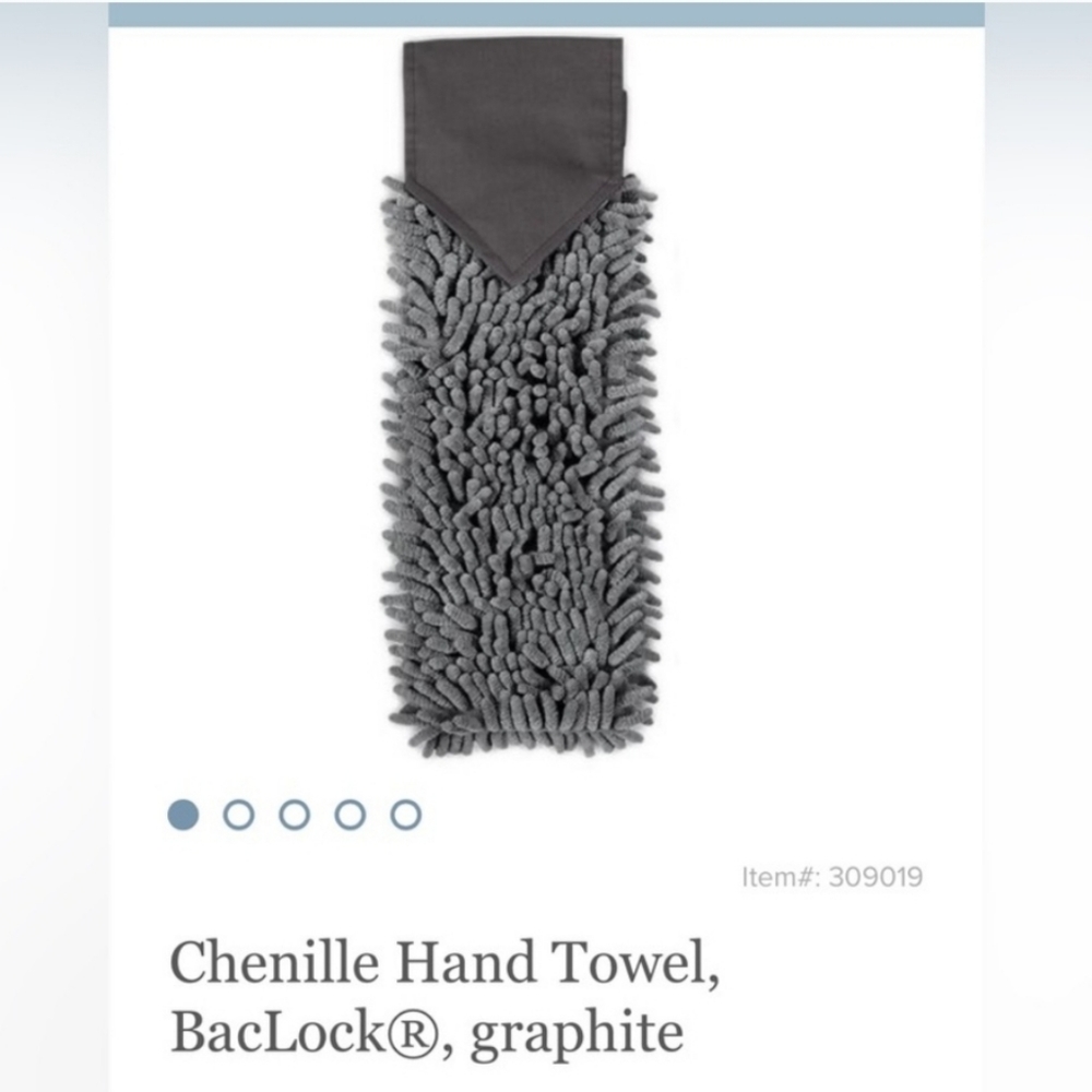 Norwex Chenille Hand Towel (Graphite)